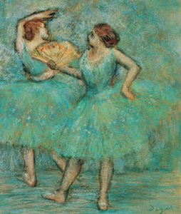 Twee danseressen door Edgar Degas